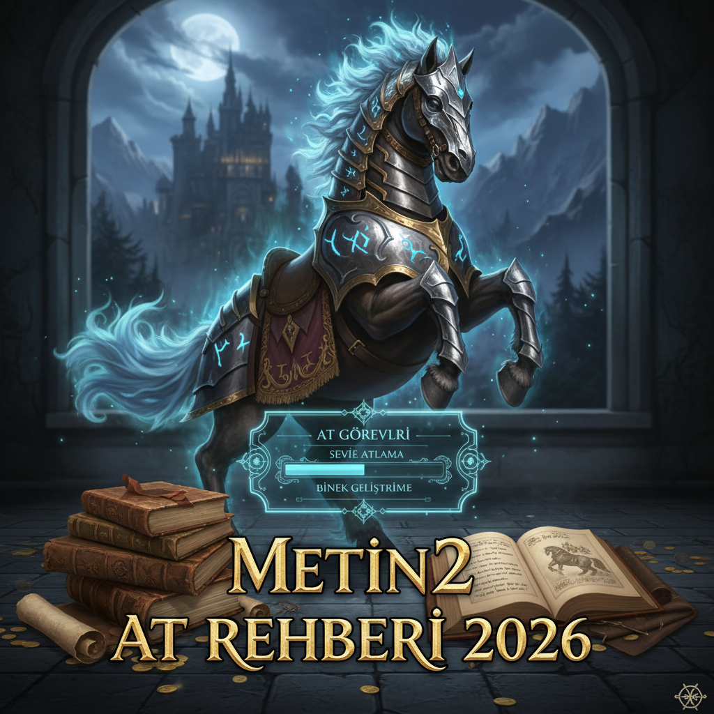 Illustration for blog section about: Metin2 At Rehberi 2026: At Görevleri, Seviye Atlama ve Binek Ge