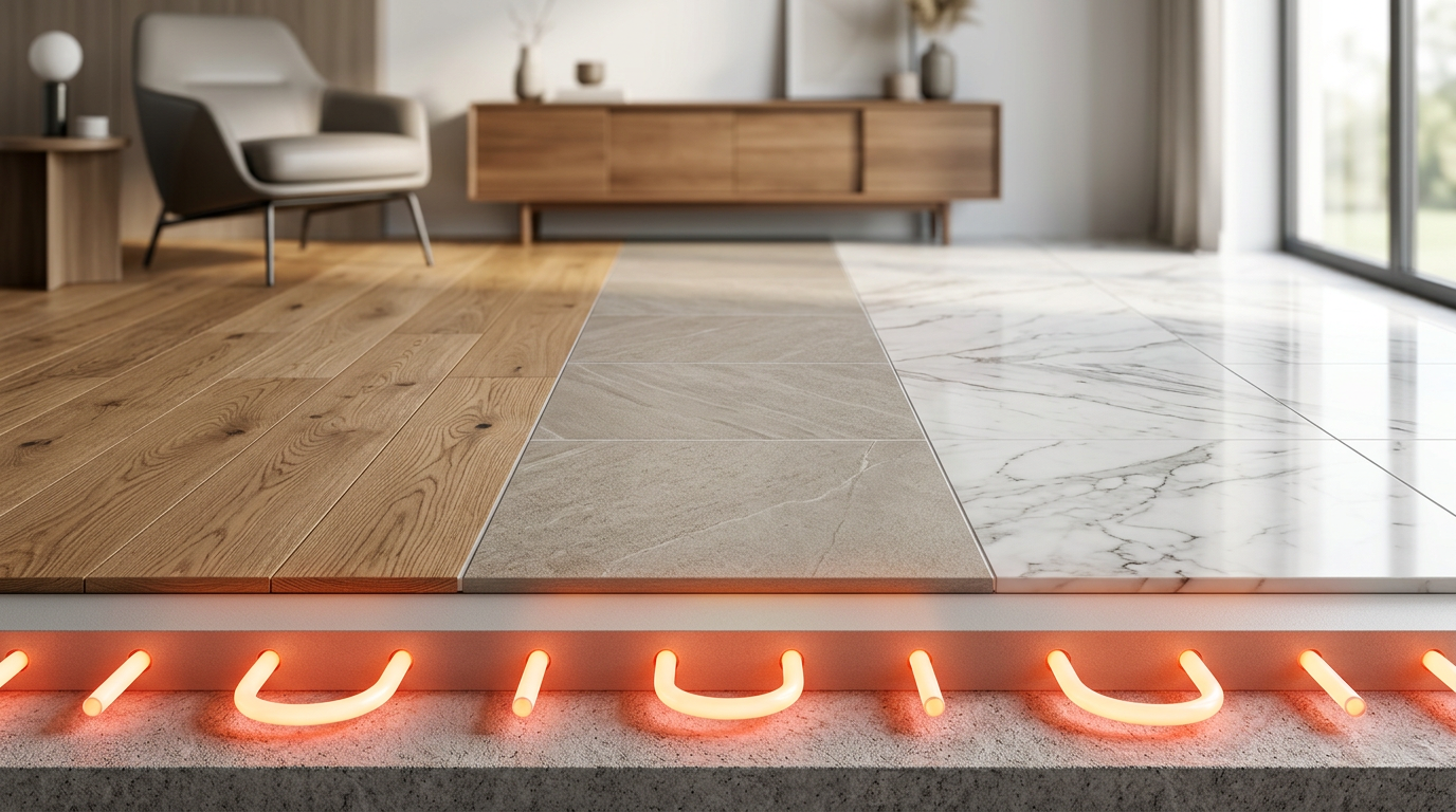 Yerden ısıtma sisteminde en çok tercih edilen zemin kaplamaları