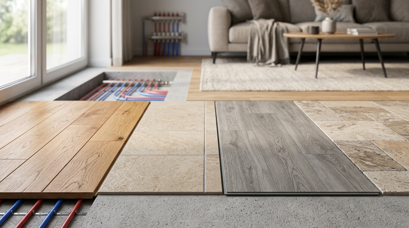 Yerden ısıtma sisteminde en çok tercih edilen zemin kaplamaları hangileri?