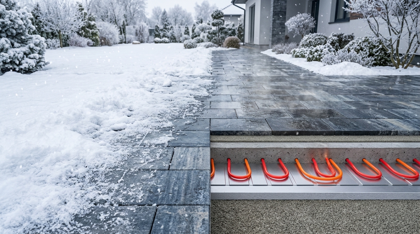 yerden ısıtma ile kar buz önleme