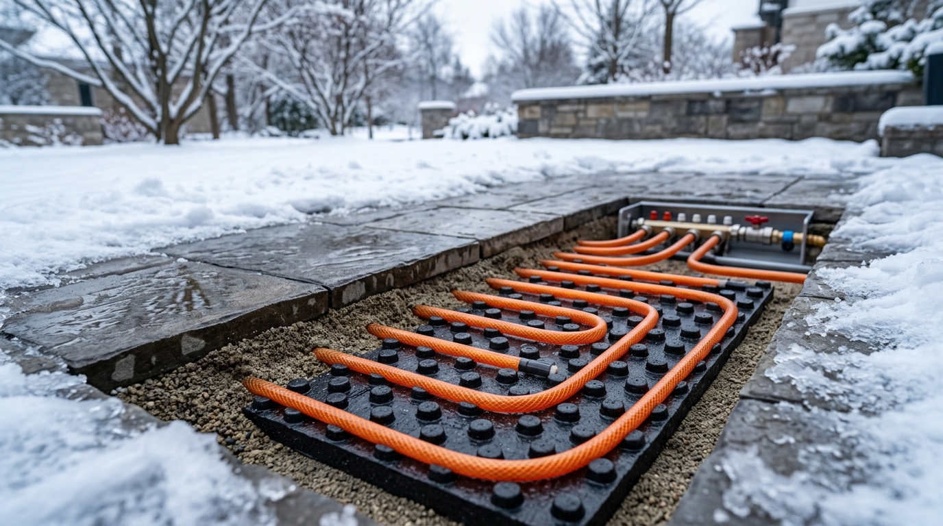 yerden ısıtma ile kar buz önleme