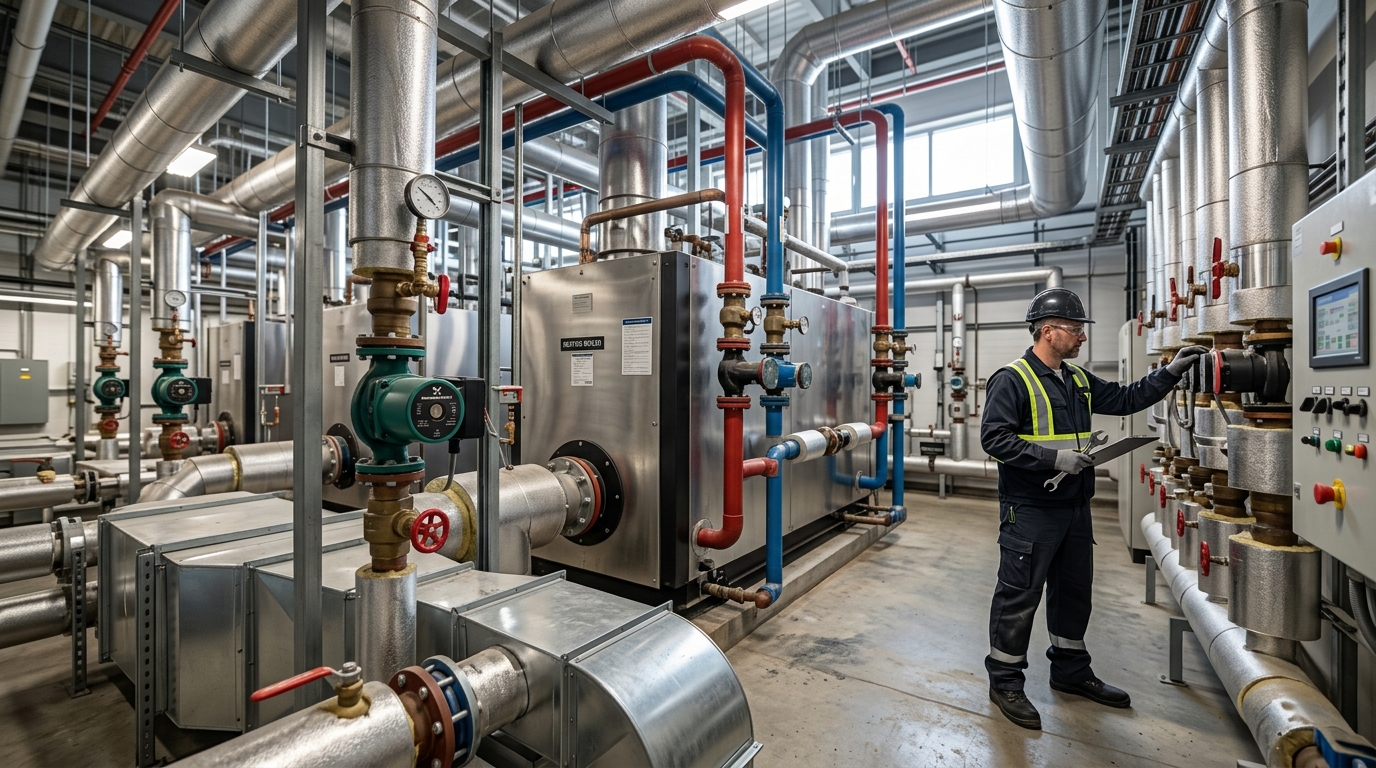 Illustration for blog section about: alışveriş merkezi ısıtma sistemleri, image 1